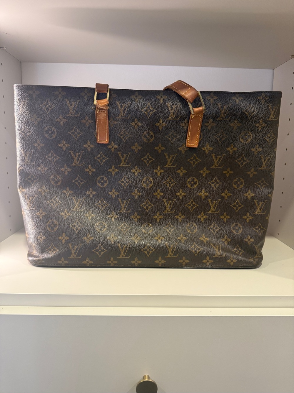 Louis Vuitton Monogram Canvas Tote Bag in Brown